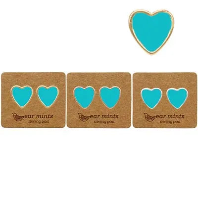 Enamel Studs (HRT) - Capri Blue