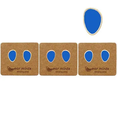 Enamel Studs (OVL IRR) - Electric Blue (SV)