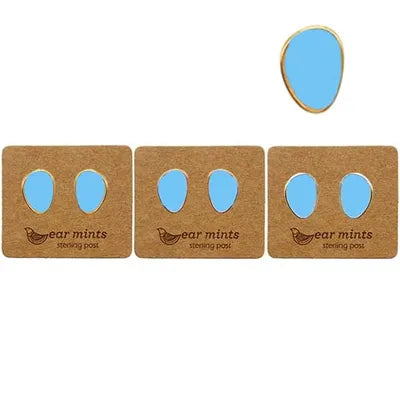 Enamel Studs (OVL IRR) - Blue Atoll