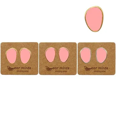 Enamel Studs (OVL IRR) - Shell Pink