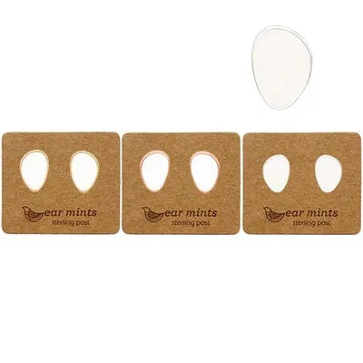 Enamel Studs (OVL IRR) - White