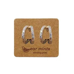 CZ Double Loop Huggie Ear Mints