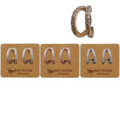 CZ Hinged - Hoops (Double)