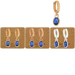 Crystal Huggies (OVL) - Sapphire