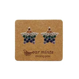 CZ Rainbow Star Ear Mints