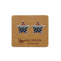 CZ Rainbow Star Ear Mints