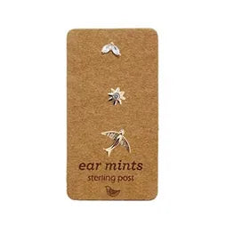 CZ Tail, Flower, Bird Trio Ear Mints