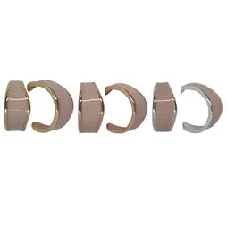 Enamel Studs (Hoops) - Primrose Pink