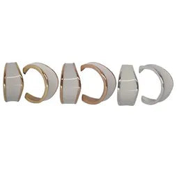 Enamel Studs (Hoops) - White