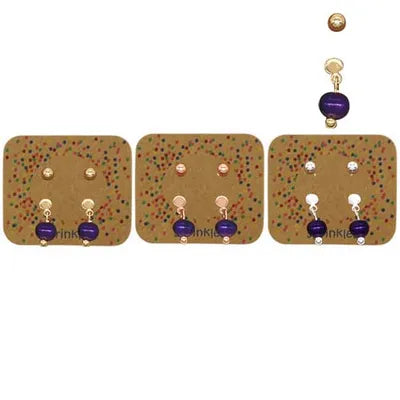 Studs (2pc) (Disc & Ball) - Violet