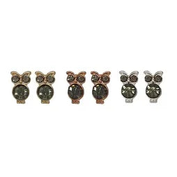 CZ Studs (OWL) - Black Diamond