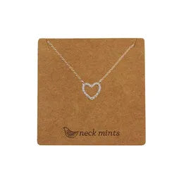 Necklace - CZ Open Heart (G)