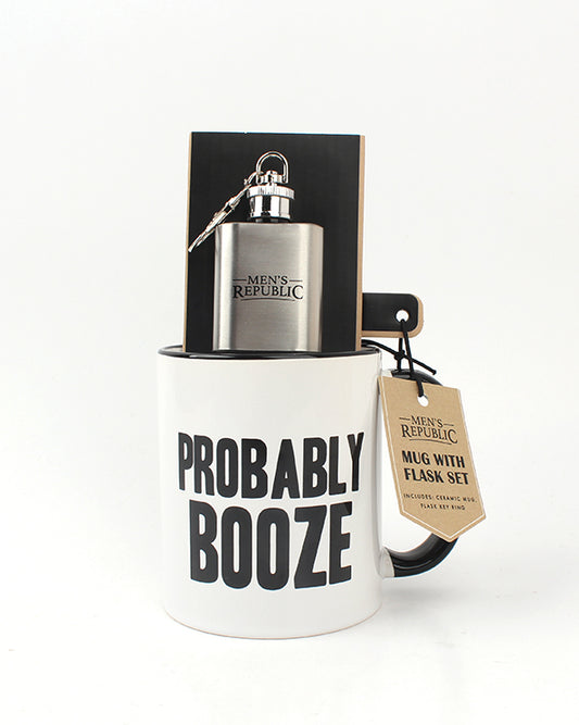 *Mug with Hip Flask Key Ring Set