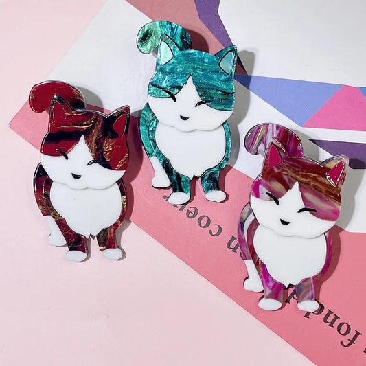 Cartoon Cat Brooches