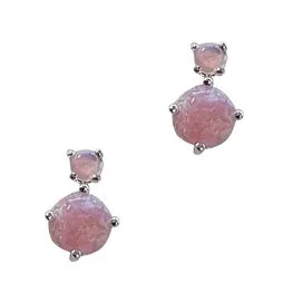Opal Studs - Circles - Pink (S)