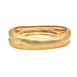 Hinged Bangle - Dimpled (G)