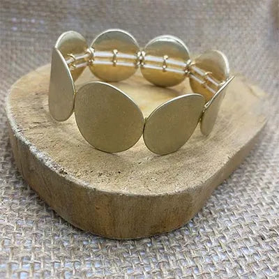 Stretch Bracelet - Brushed Disc (S)