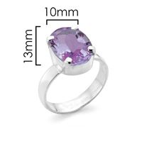 SS Amethyst Ring (Size 7)