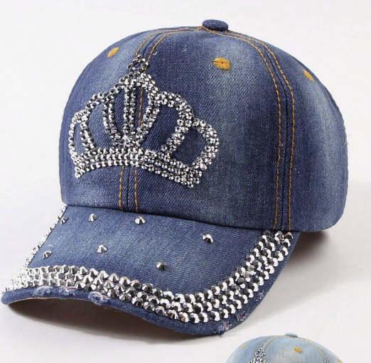 Rhinestone Denim Hat