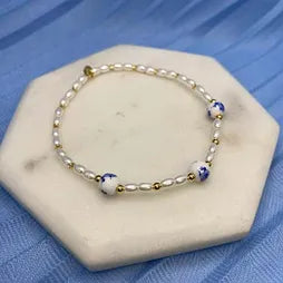 Stretch Bracelet - Ceramic (B), Pearl, Ball (G)