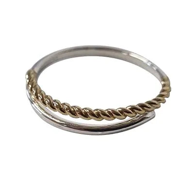 Ring - Plain w Twist (S/G)