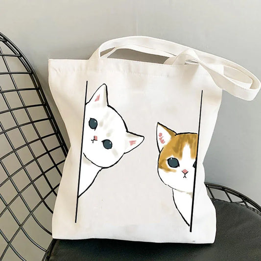 Cartoon Pet Print Canvas Bags