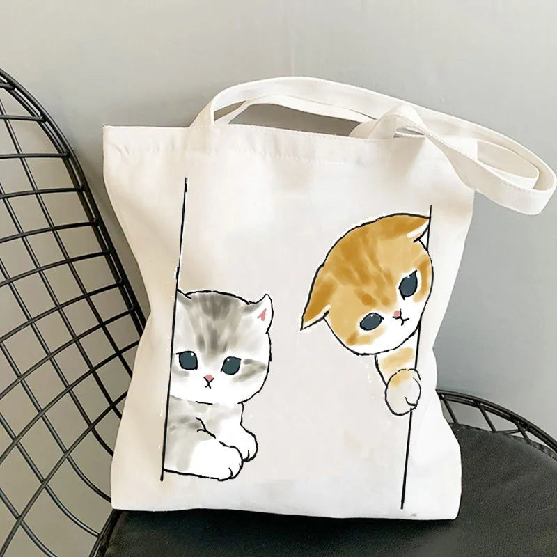 Cartoon Pet Print Canvas Bags