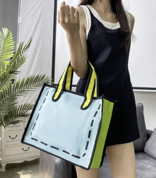 Cartoon Canvas Tote Bag