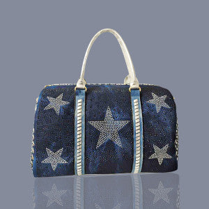 *Denim Diamonte Star Carry-On