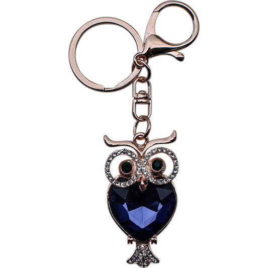 Bling Owl Keyring-Blue