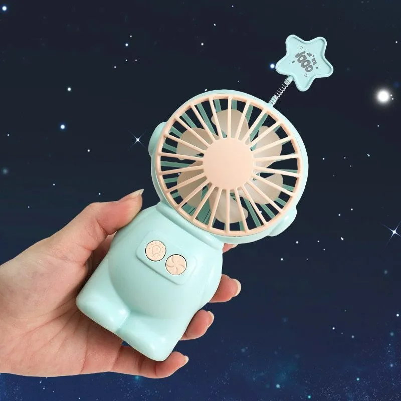 Portable Cartoon Fan w Light