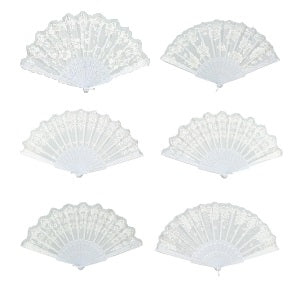 White Handheld Fans (Random)