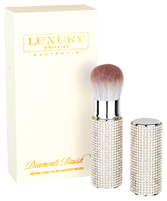 Luxury Rhinestone Brush - Silver