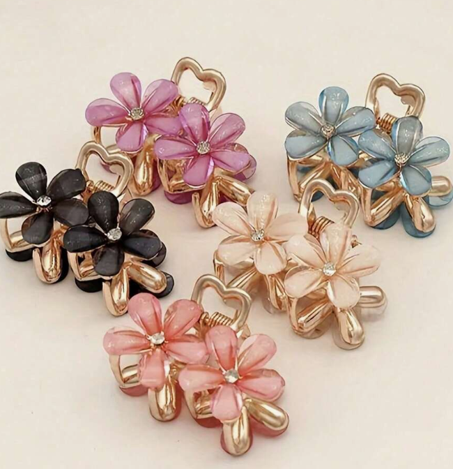 Metal Frangipani Hair Claws