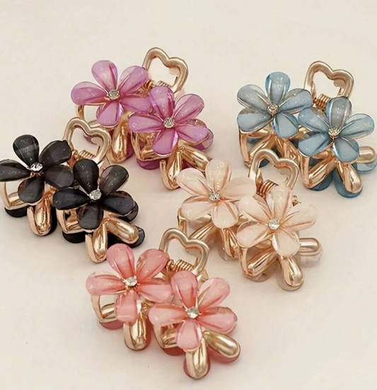 Metal Frangipani Hair Claws