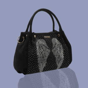 Angel Wings Tote Bags-Black